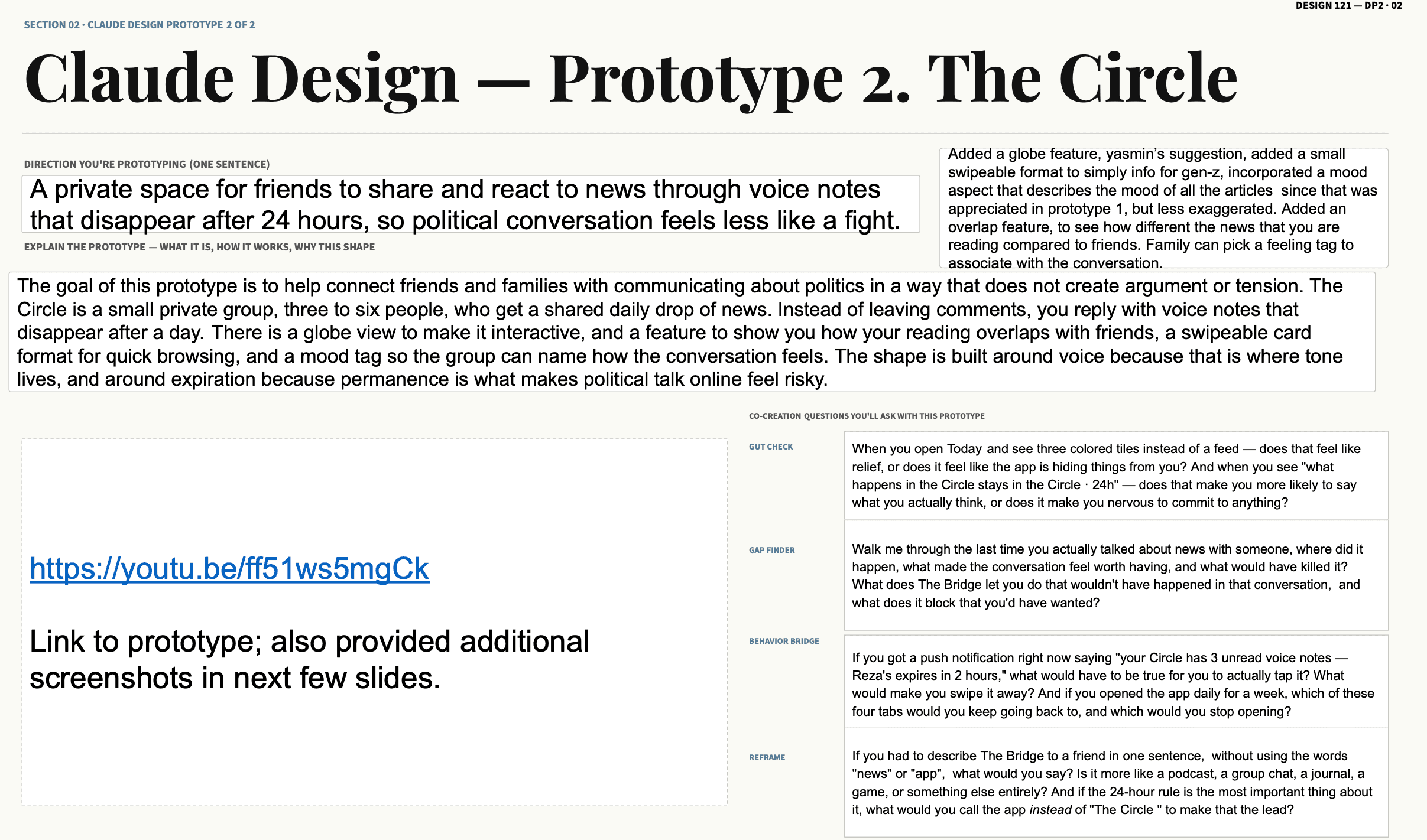 The Circle prototype
